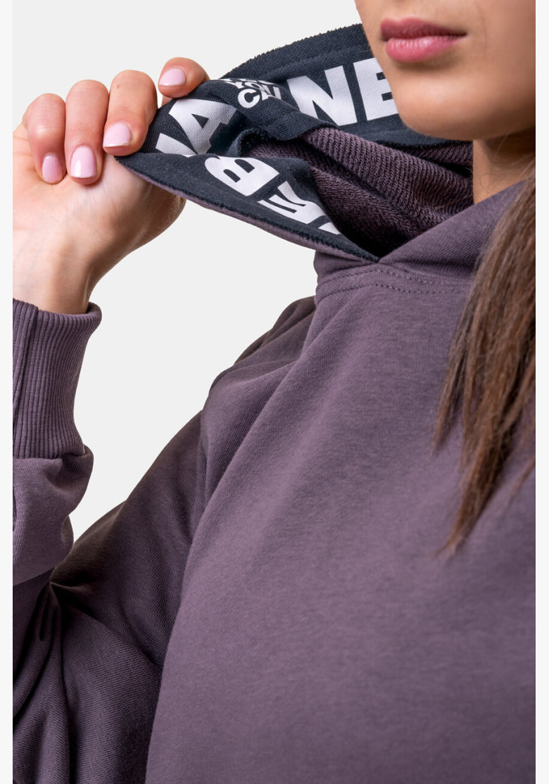 NEBBIA Long Everyday HERO hoodie marron