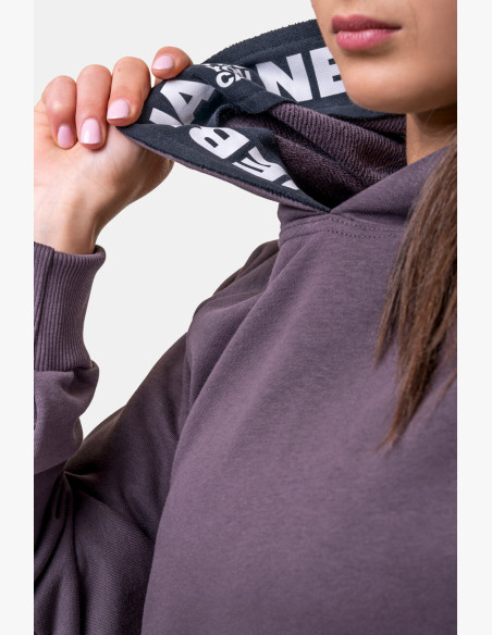 NEBBIA Long Everyday HERO hoodie marron