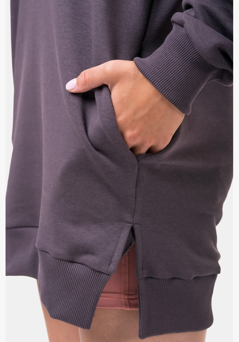 NEBBIA Long Everyday HERO hoodie marron