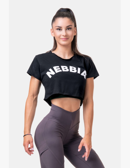 NEBBIA Loose Fit & Sporty crop top black