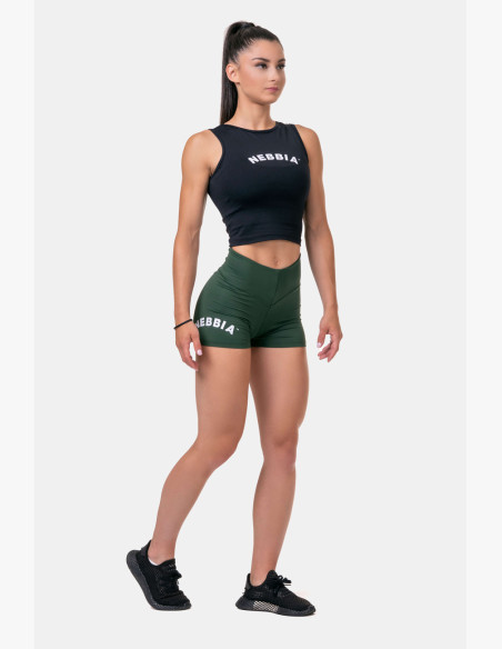 NEBBIA Classic HERO high waist shorts green