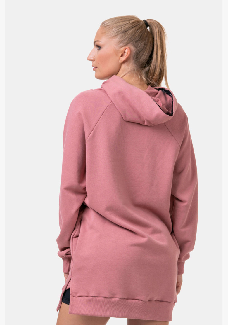 NEBBIA Long Everyday HERO hoodie pink