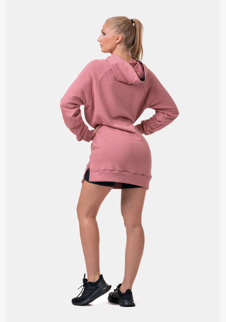 NEBBIA Long Everyday HERO hoodie pink
