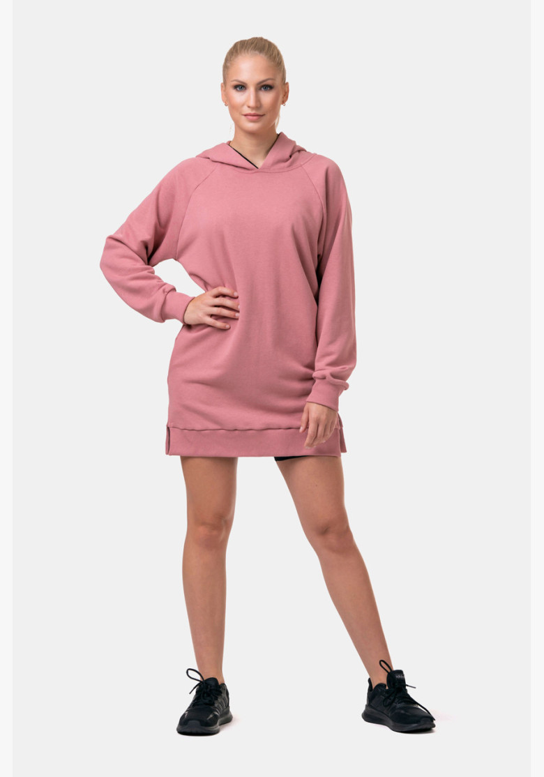 NEBBIA Long Everyday HERO hoodie pink