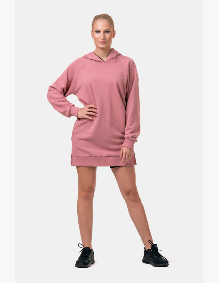 NEBBIA Long Everyday HERO hoodie pink