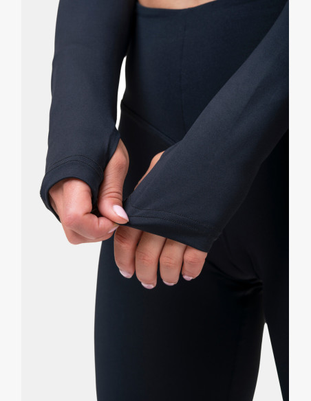 NEBBIA Sporty HERO crop top with long sleeves black