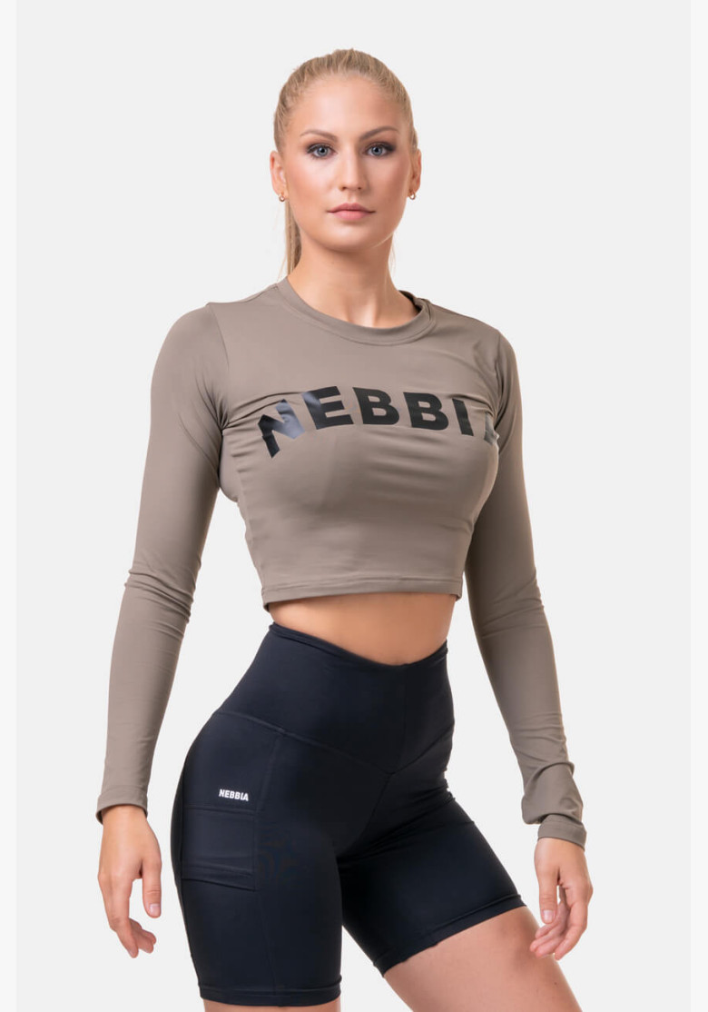 NEBBIA Sporty HERO crop top with long...
