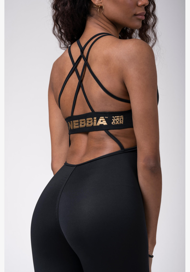 NEBBIA INTENSE Golden jumpsuit black NEBBIA INTENSE Golden jumpsuit black