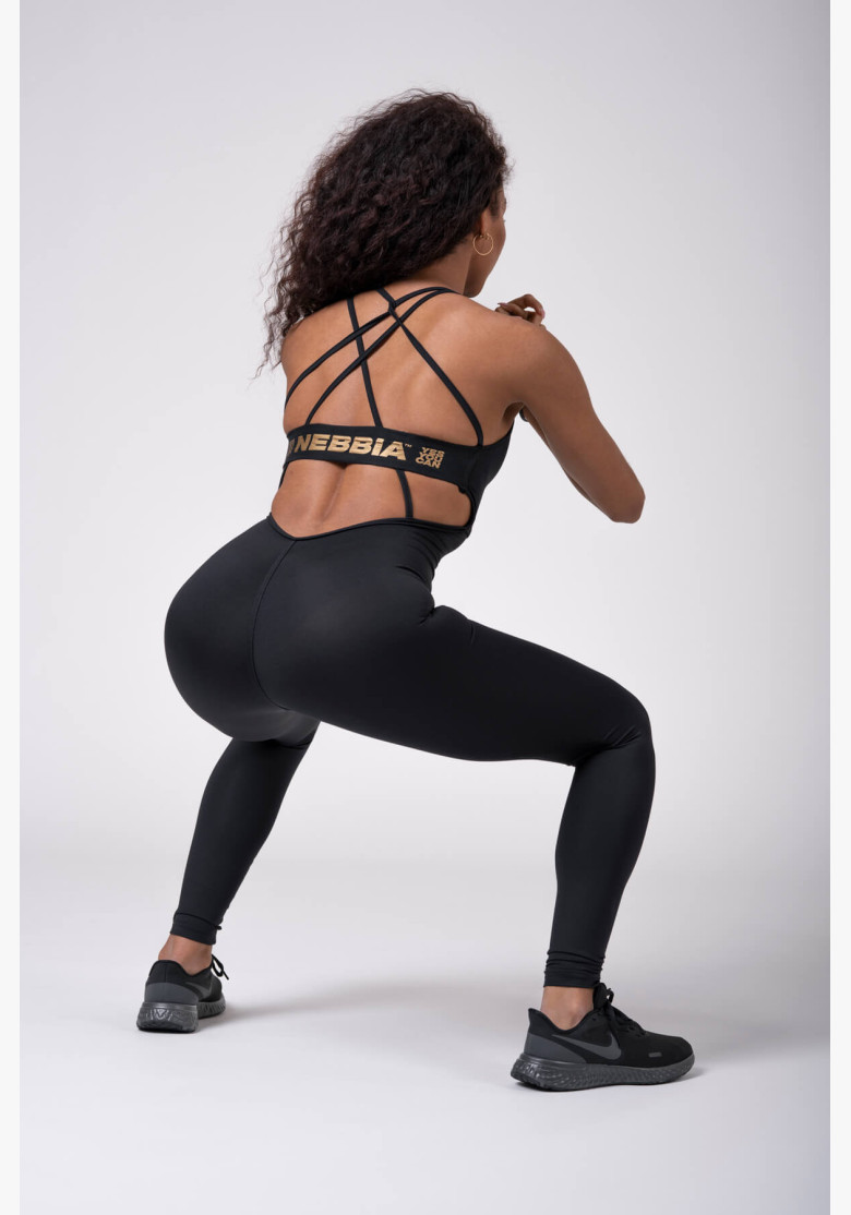 NEBBIA INTENSE Golden jumpsuit black NEBBIA INTENSE Golden jumpsuit black