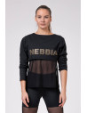 INTENSE Mesh je športové fitness tričko pre ženy. Má kombinovaný moderný dizajn pevného materiálu so vzdušnou sieťkou.