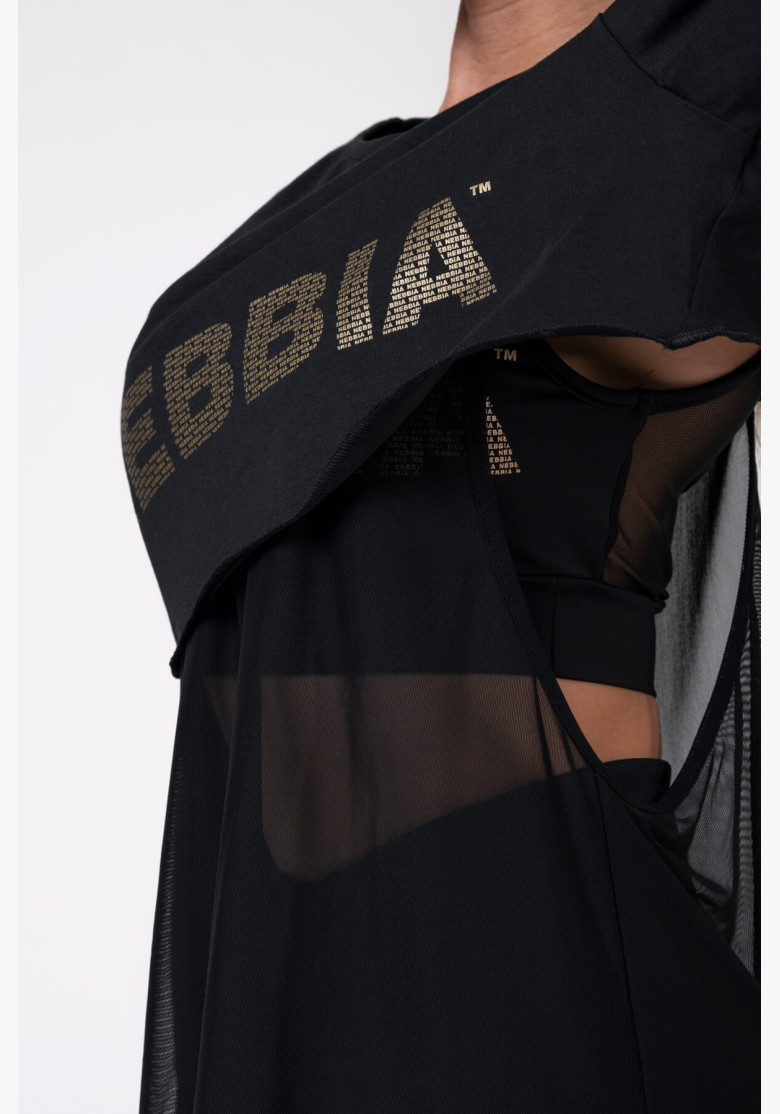 NEBBIA INTENSE Mesh T-shirt black NEBBIA INTENSE Mesh T-shirt black