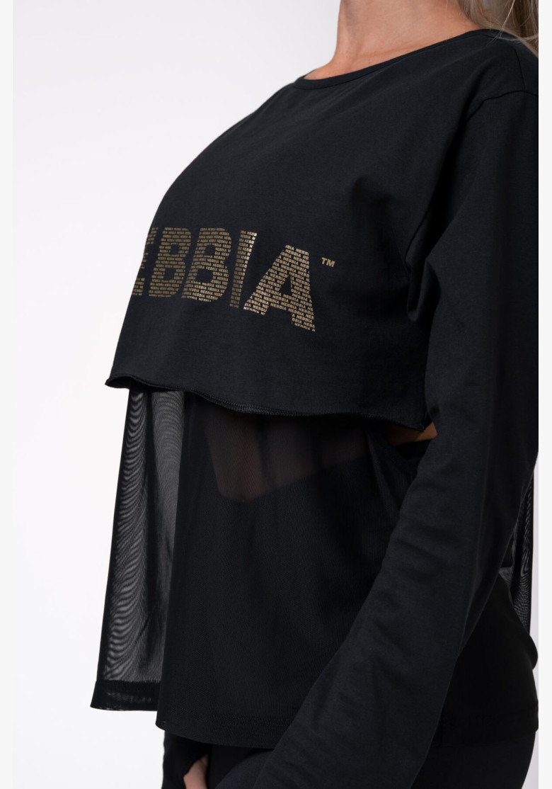 NEBBIA INTENSE Mesh T-shirt black NEBBIA INTENSE Mesh T-shirt black