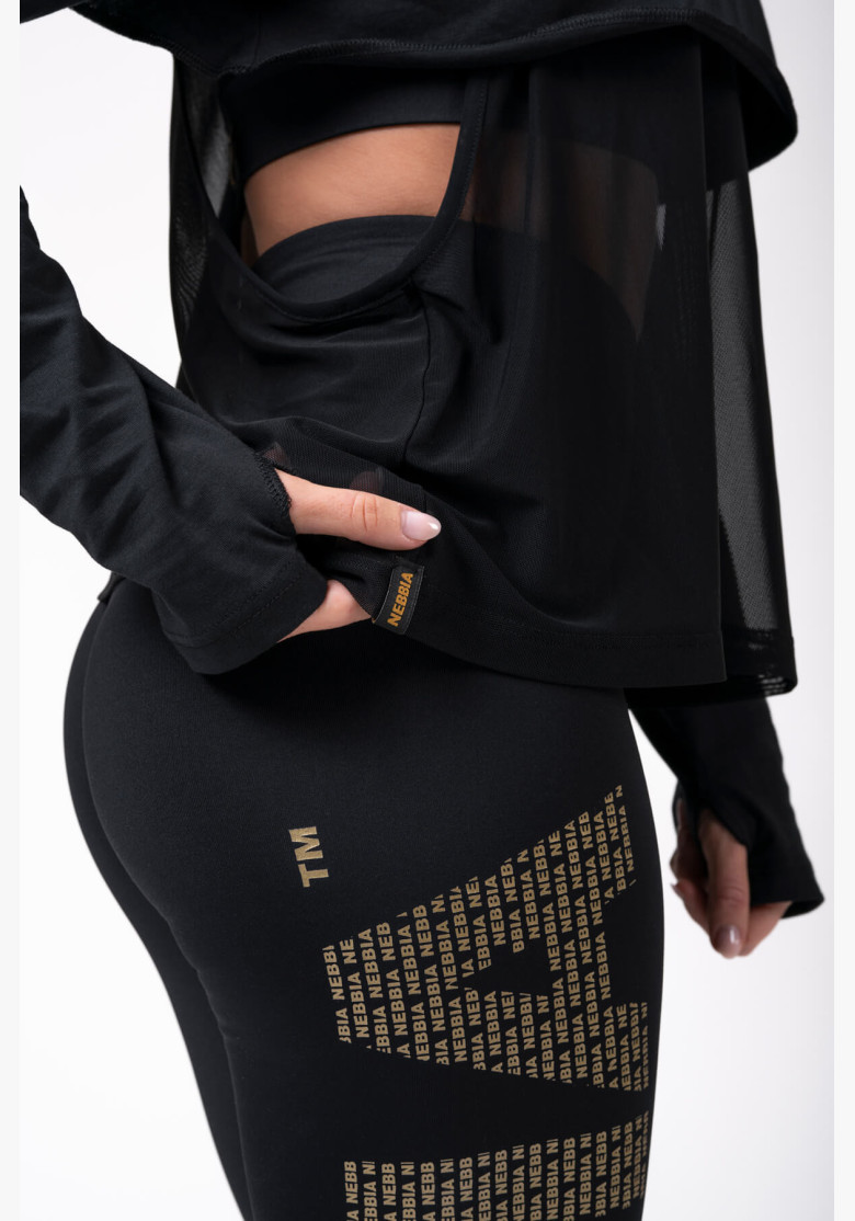 NEBBIA INTENSE Mesh T-shirt black NEBBIA INTENSE Mesh T-shirt black