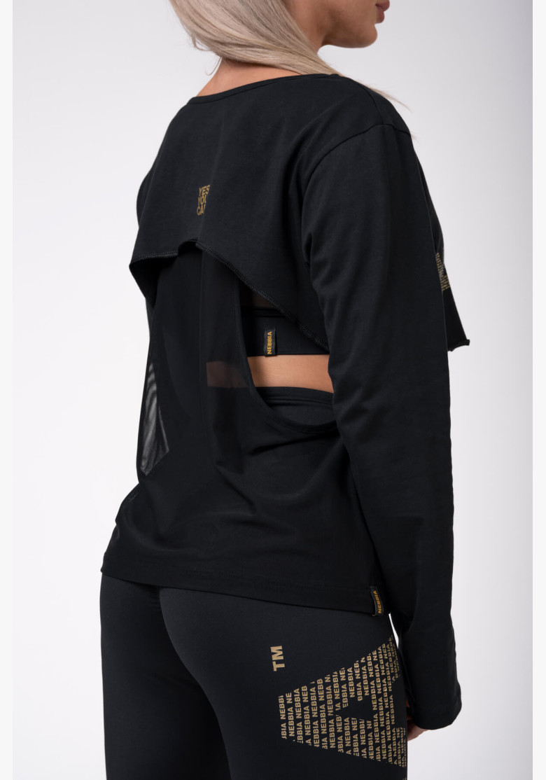 NEBBIA INTENSE Mesh T-shirt black NEBBIA INTENSE Mesh T-shirt black