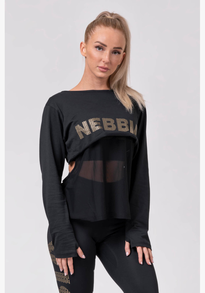 NEBBIA INTENSE Mesh T-shirt black NEBBIA INTENSE Mesh T-shirt black