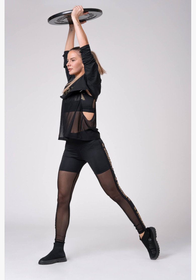 NEBBIA INTENSE Mesh T-shirt black NEBBIA INTENSE Mesh T-shirt black