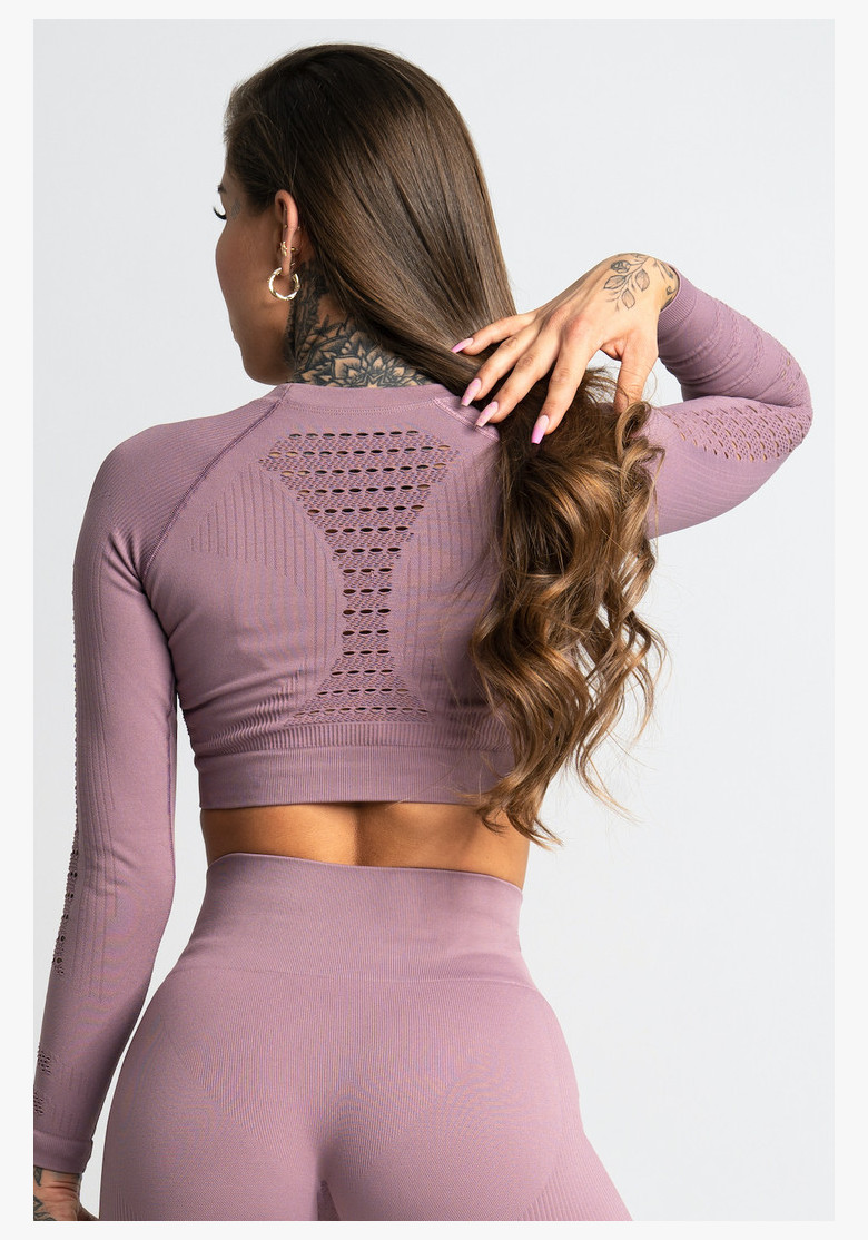 Crop top with long sleeves Wild Rose... Crop top with long sleeves Wild Rose...