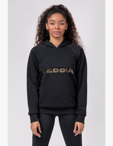 NEBBIA Long sweatshirt "INTENSE FOCUS" black