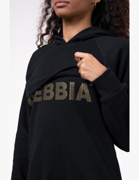 NEBBIA Long sweatshirt "INTENSE FOCUS" black