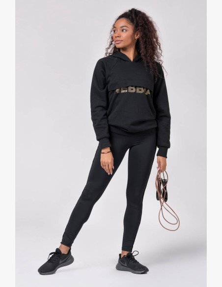 NEBBIA Long sweatshirt "INTENSE FOCUS" black