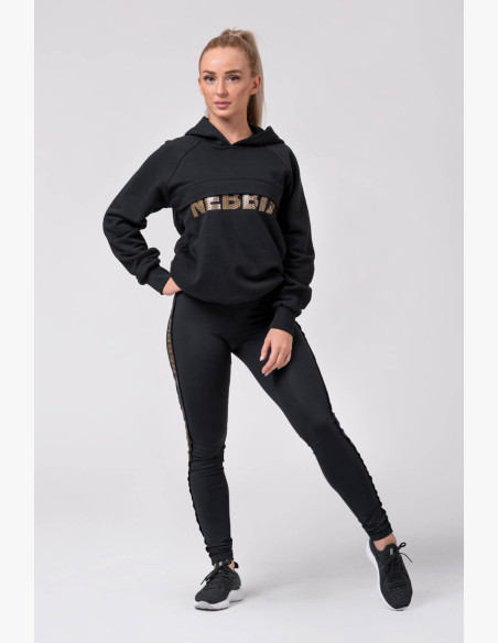 NEBBIA Long sweatshirt "INTENSE FOCUS" black