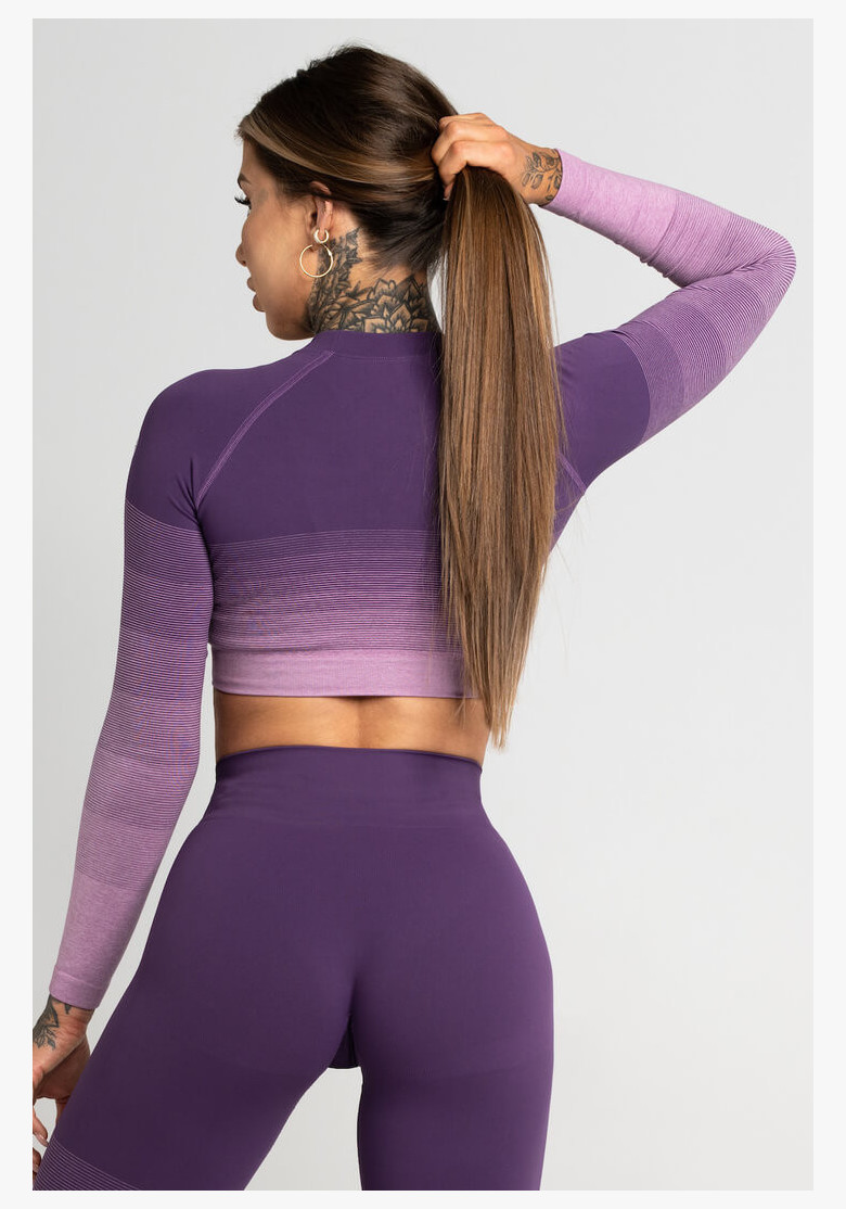 Crop-Top Long Sleeve Gym Glamour... Crop-Top Long Sleeve Gym Glamour...