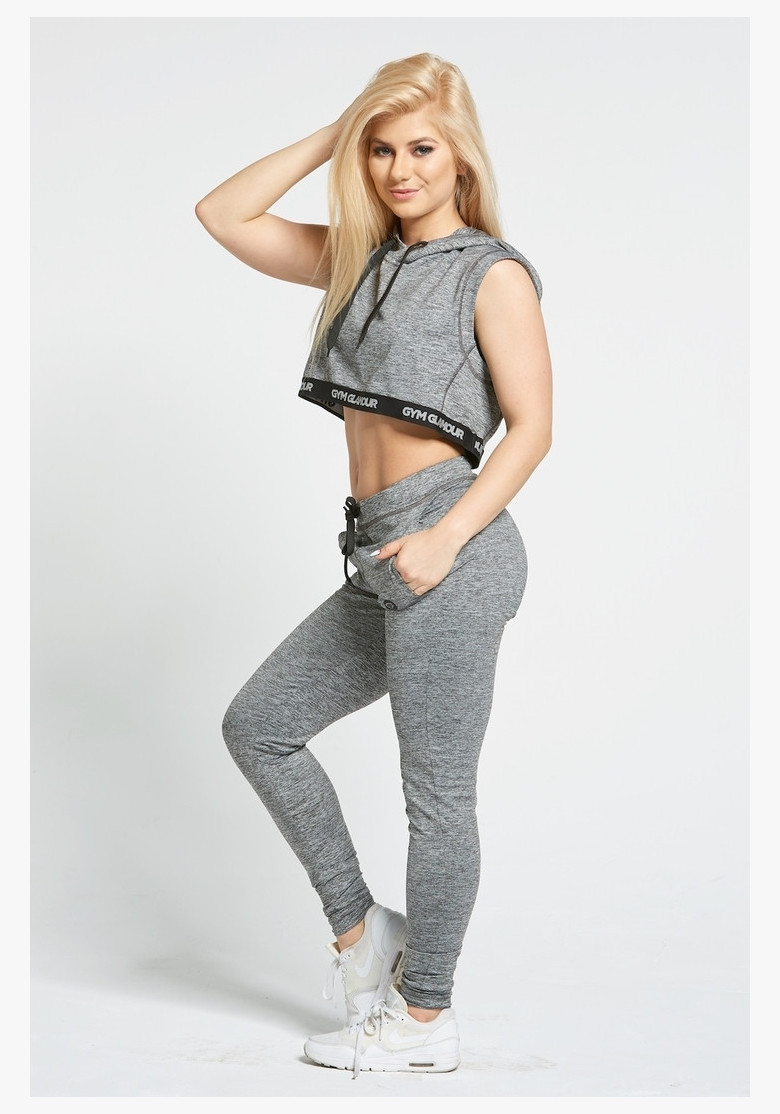 Women's Grey Sweatpants - Gym Glamour Women's Grey Sweatpants - Gym Glamour
