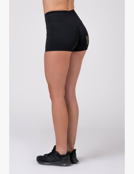 NEBBIA Gold Print Shorts Black