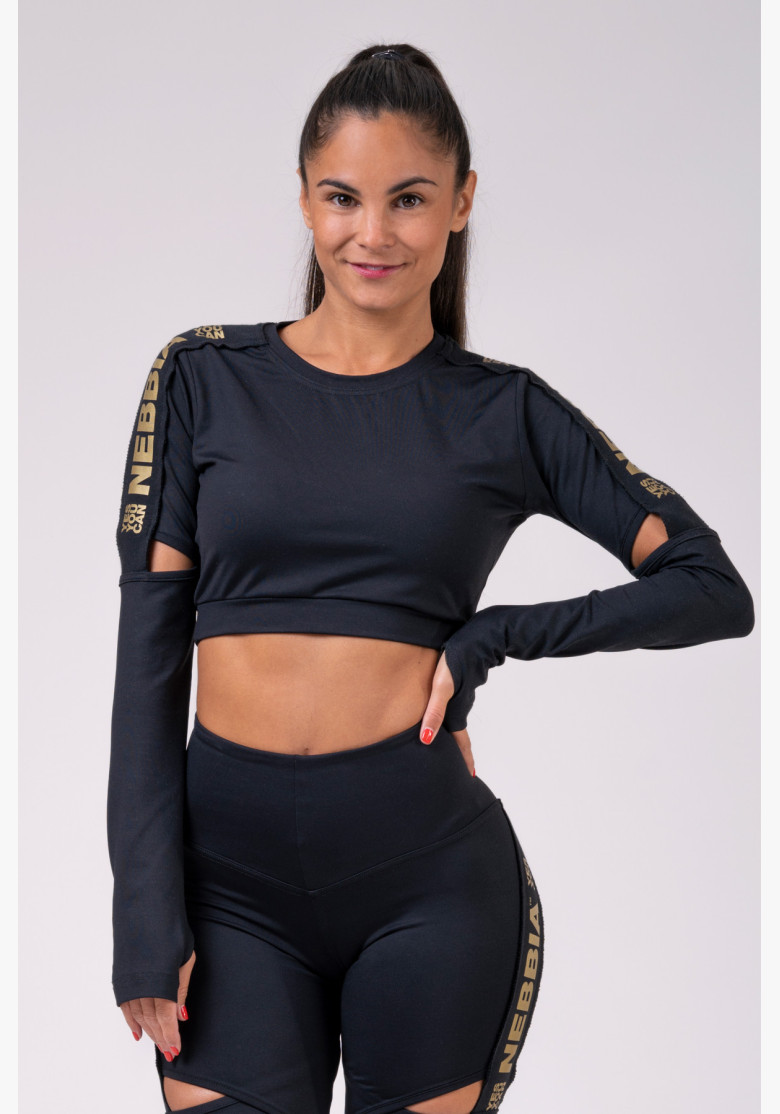 NEBBIA Honey Bunny crop top čierna