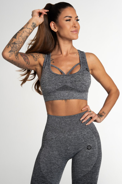 Fitness bra Gym Glamour Fusion Dark Grey