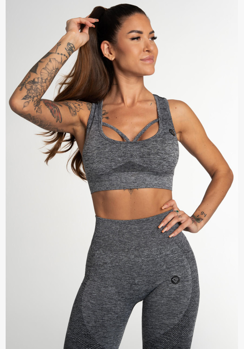 Fitness podprsenka Gym Glamour Fusion Dark Grey