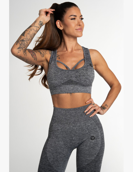 Fitness bra Gym Glamour Fusion Dark Grey