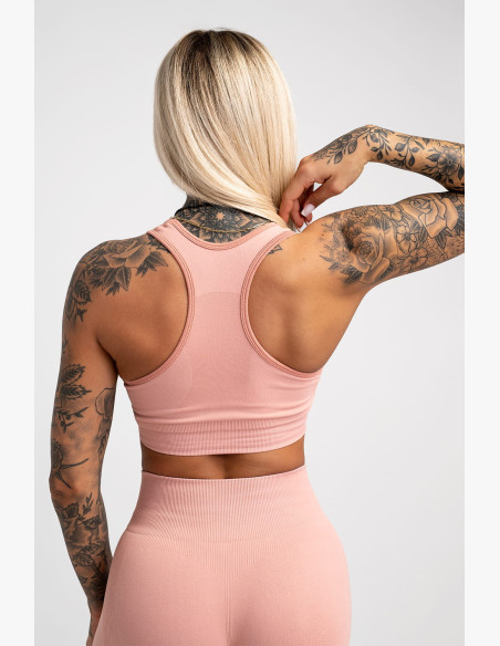 Fitness bra Gym Glamour Compress Rose Tan