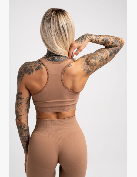 Fitness bra Gym Glamour Compress Cappucino