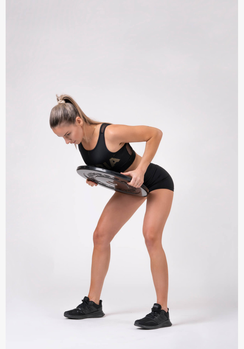 NEBBIA Gold Mesh mini top black