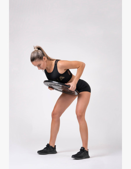 NEBBIA Gold Mesh mini top black