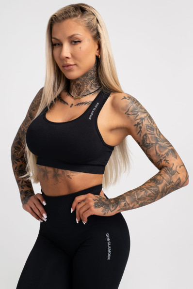 Fitness bra Gym Glamour Compress Black
