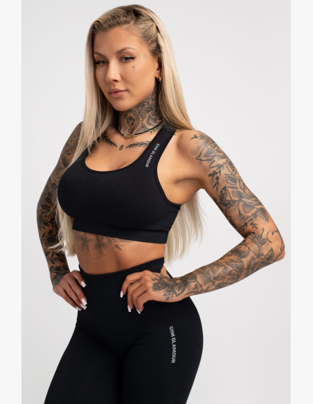 Fitness bra Gym Glamour Compress Black