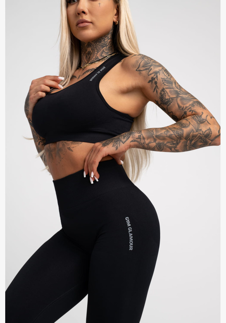 Fitness bra Gym Glamour Compress Black