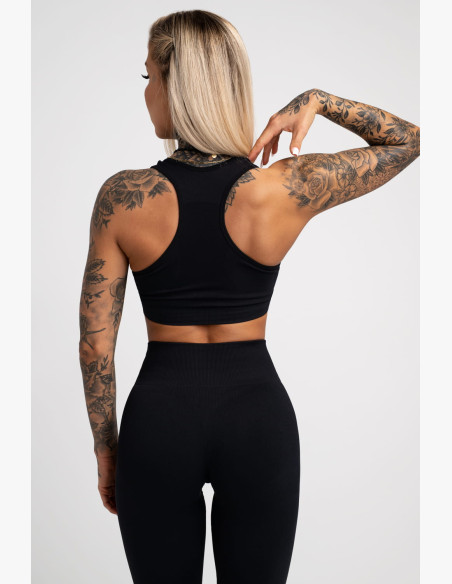 Fitness bra Gym Glamour Compress Black