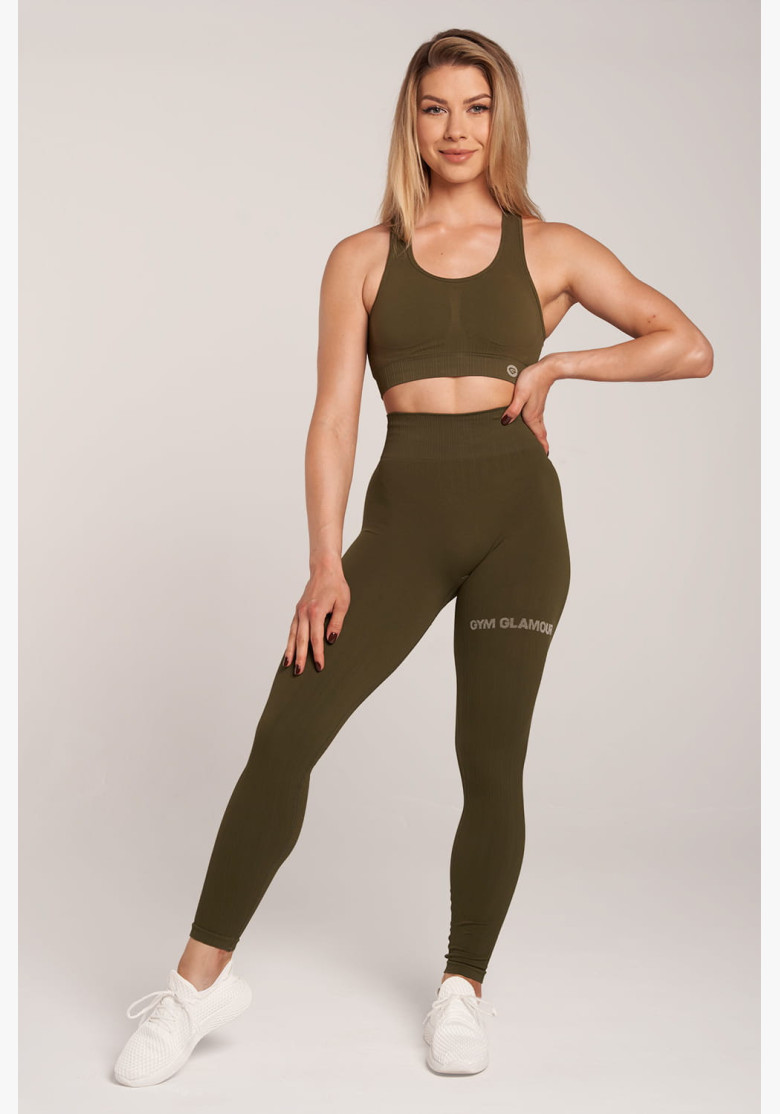 Legíny Gym Glamour Push Up Khaki