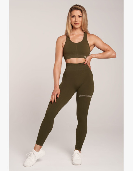 Gym Glamour Push Up Leggings Khaki