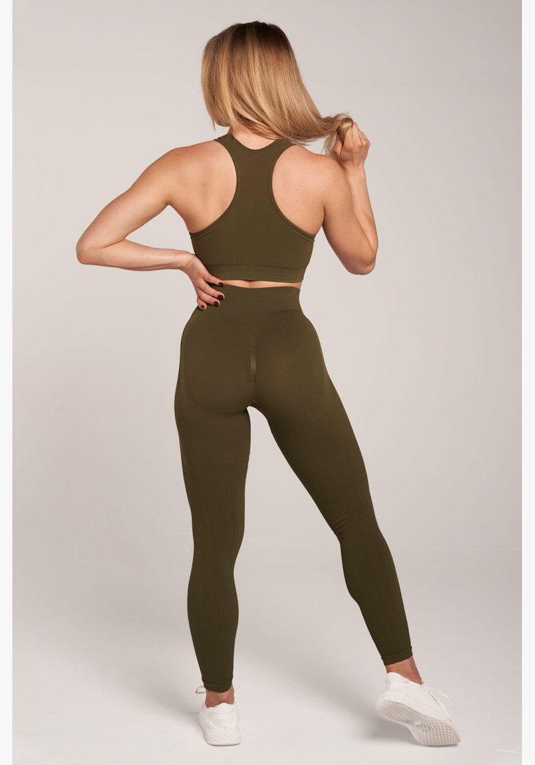 Gym Glamour Push Up Leggings Khaki Gym Glamour Push Up Leggings Khaki
