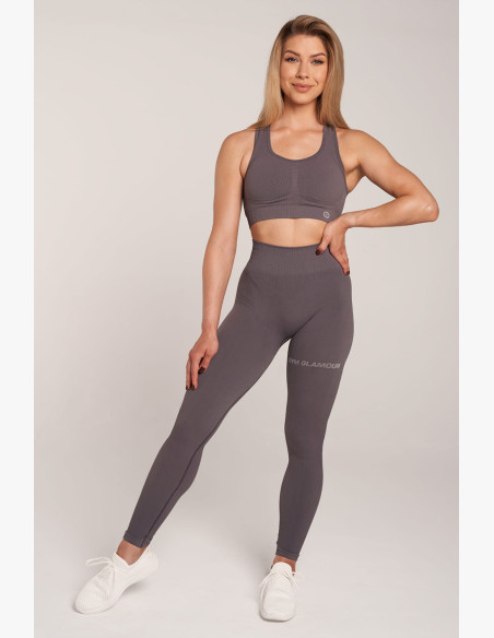 Gym Glamour Push Up Grey Leggings
