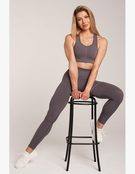 Gym Glamour Push Up Grey Leggings