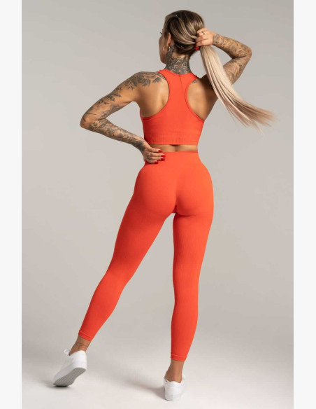 Gym Glamour Push Up Coral Leggings