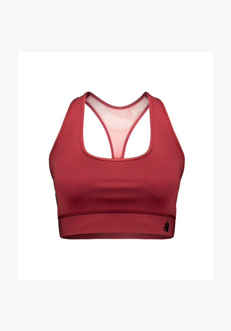 META SPORTS BRA - BURGUNDY RED - Gorilla Wear