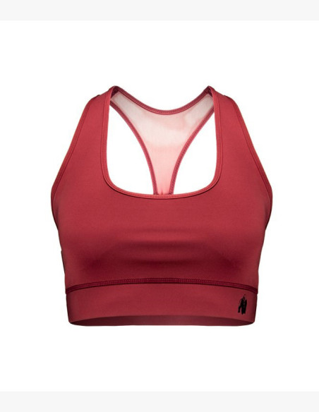 META SPORTS BRA - BURGUNDY RED - Gorilla Wear