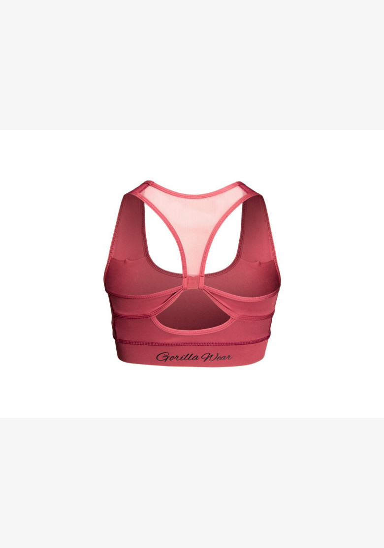 META SPORTS BRA - BURGUNDY RED - Gorilla Wear