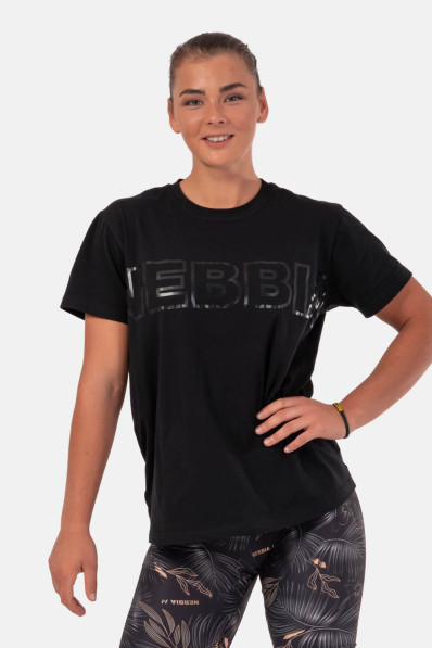 NEBBIA Invisible Logo NEBBIA tričko čierna